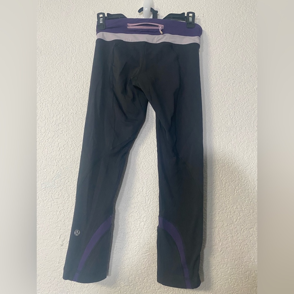 lululemon athletica run inspire crop II  deep coal and Concord grape - Picture 3 of 7